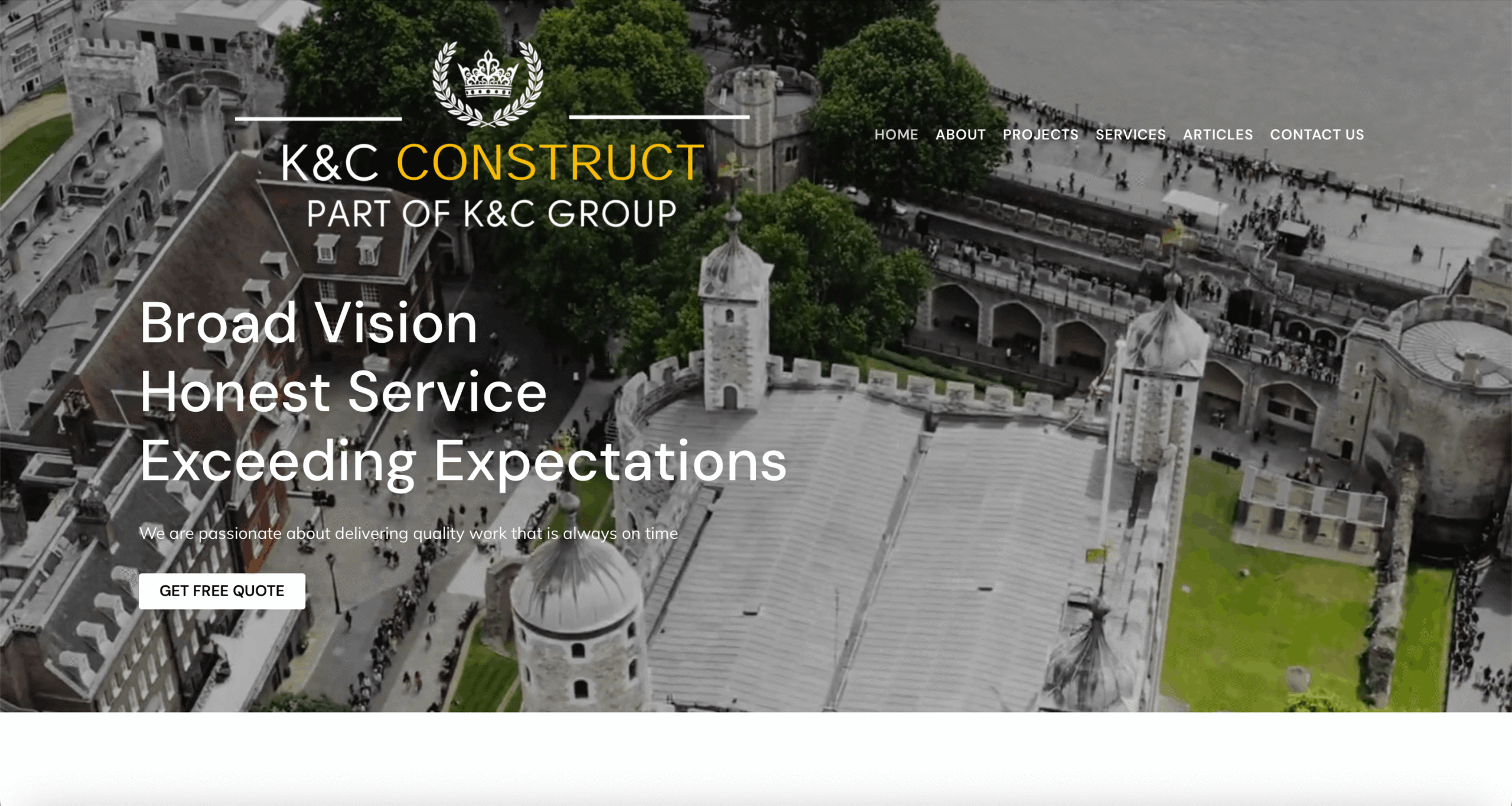 K and C Construct construction and property development website